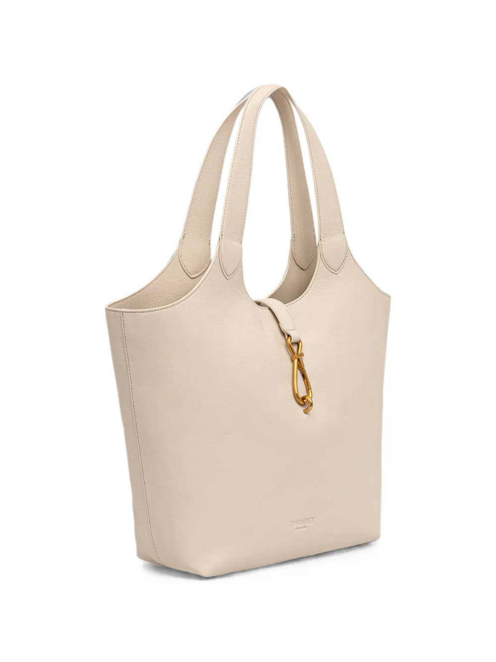 TWINSET Shopper met karabijnsluiting Beige