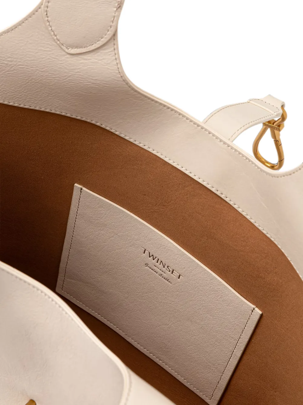 TWINSET Shopper met karabijnsluiting Beige