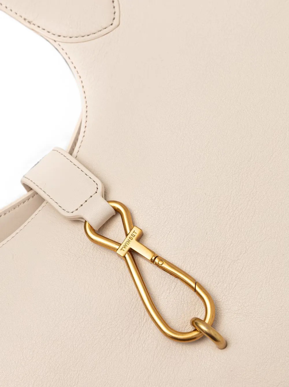 TWINSET Shopper met karabijnsluiting Beige