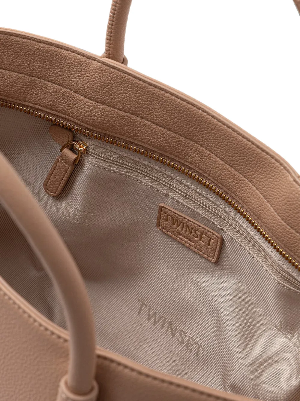 TWINSET shopper met geknoopt handvat Beige