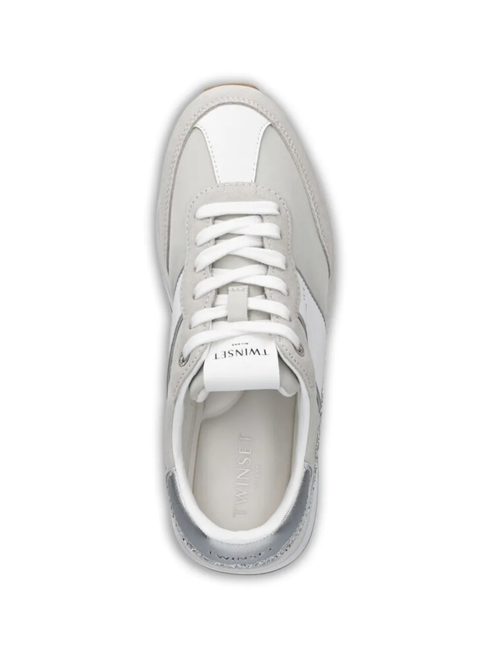 TWINSET glitter panel sneakers Beige