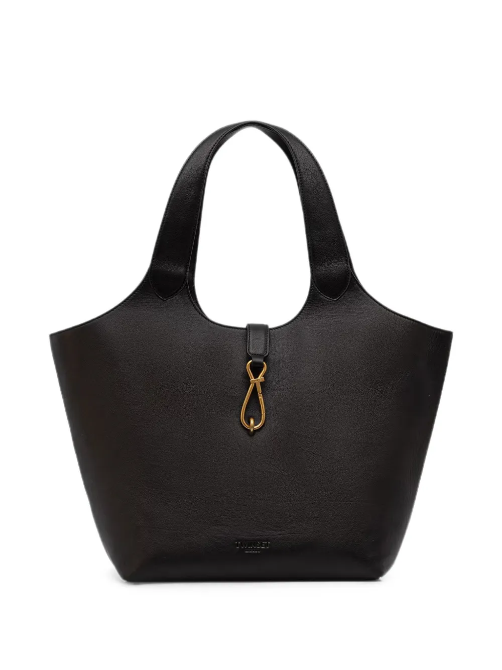 TWINSET hook-fastening leather tote bag - Nero