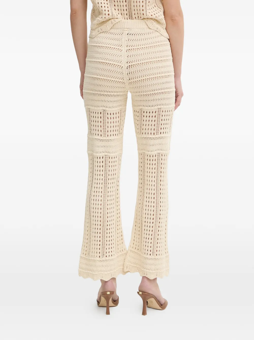 TWINSET Broek met gehaakt design Beige