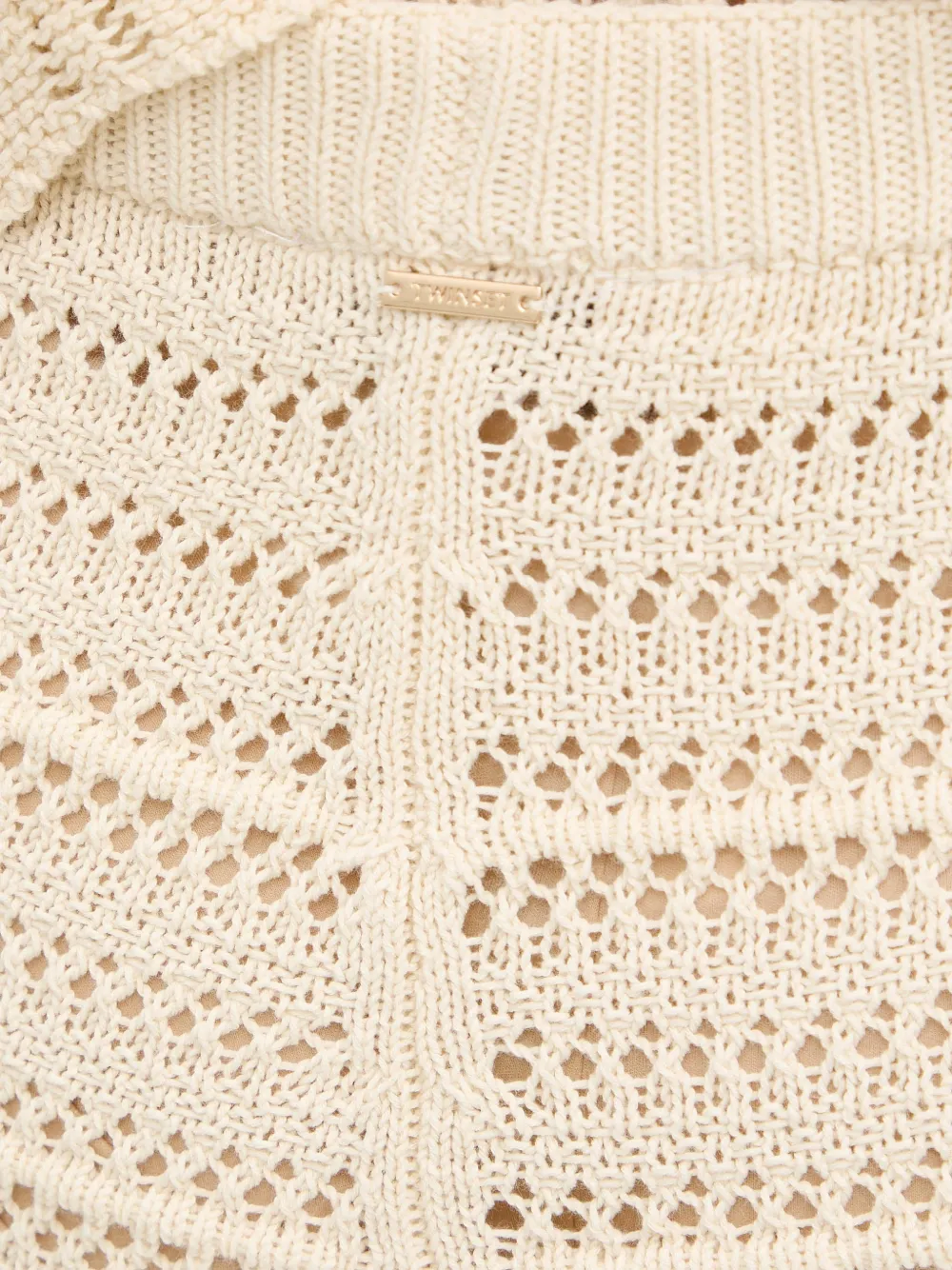 TWINSET Broek met gehaakt design Beige
