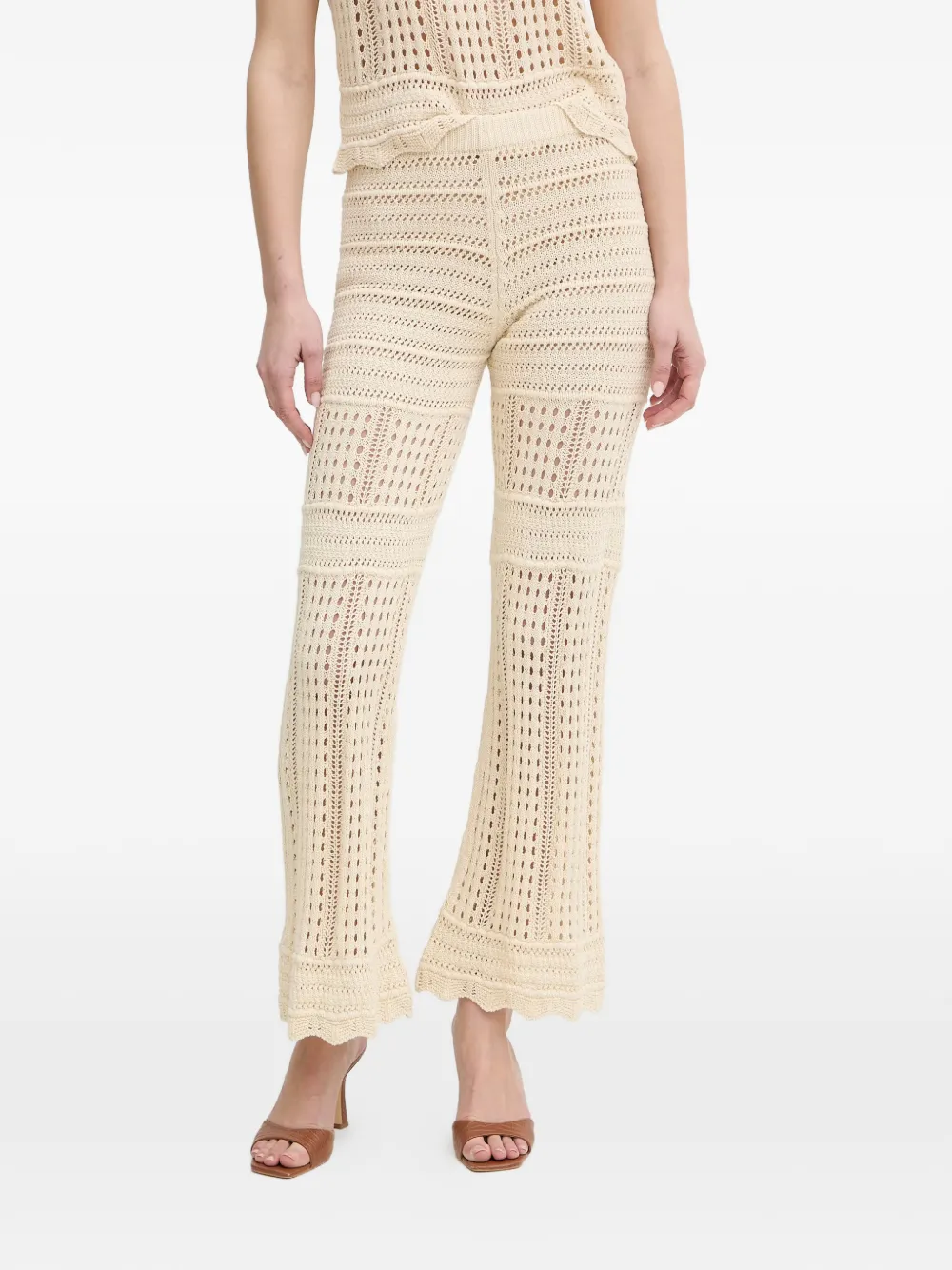 TWINSET crochet-construction trousers - Nude
