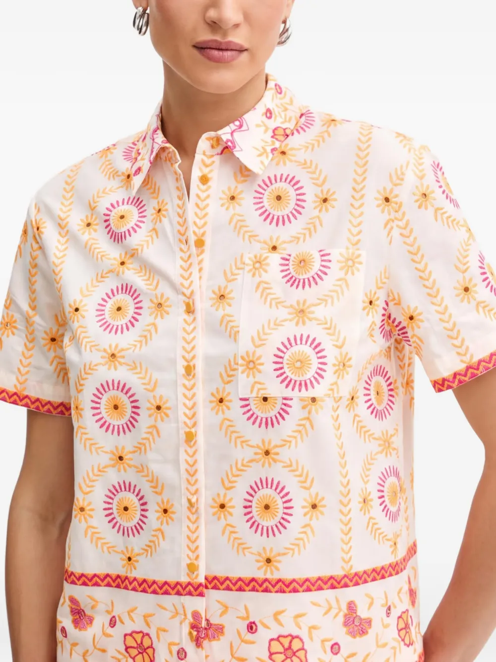 TWINSET floral embroidered shirt Wit