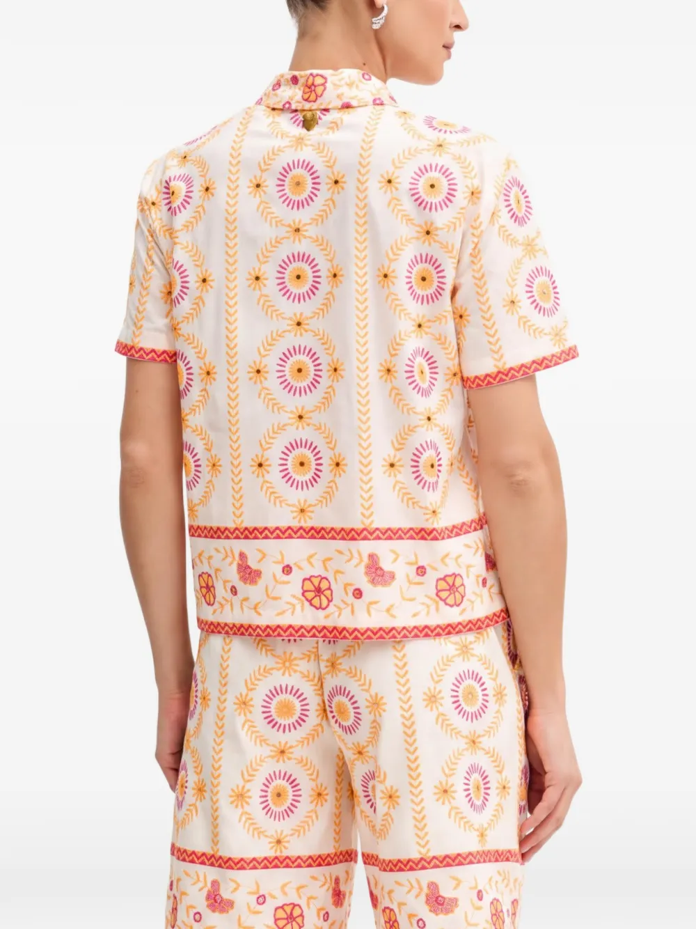 TWINSET floral embroidered shirt Wit