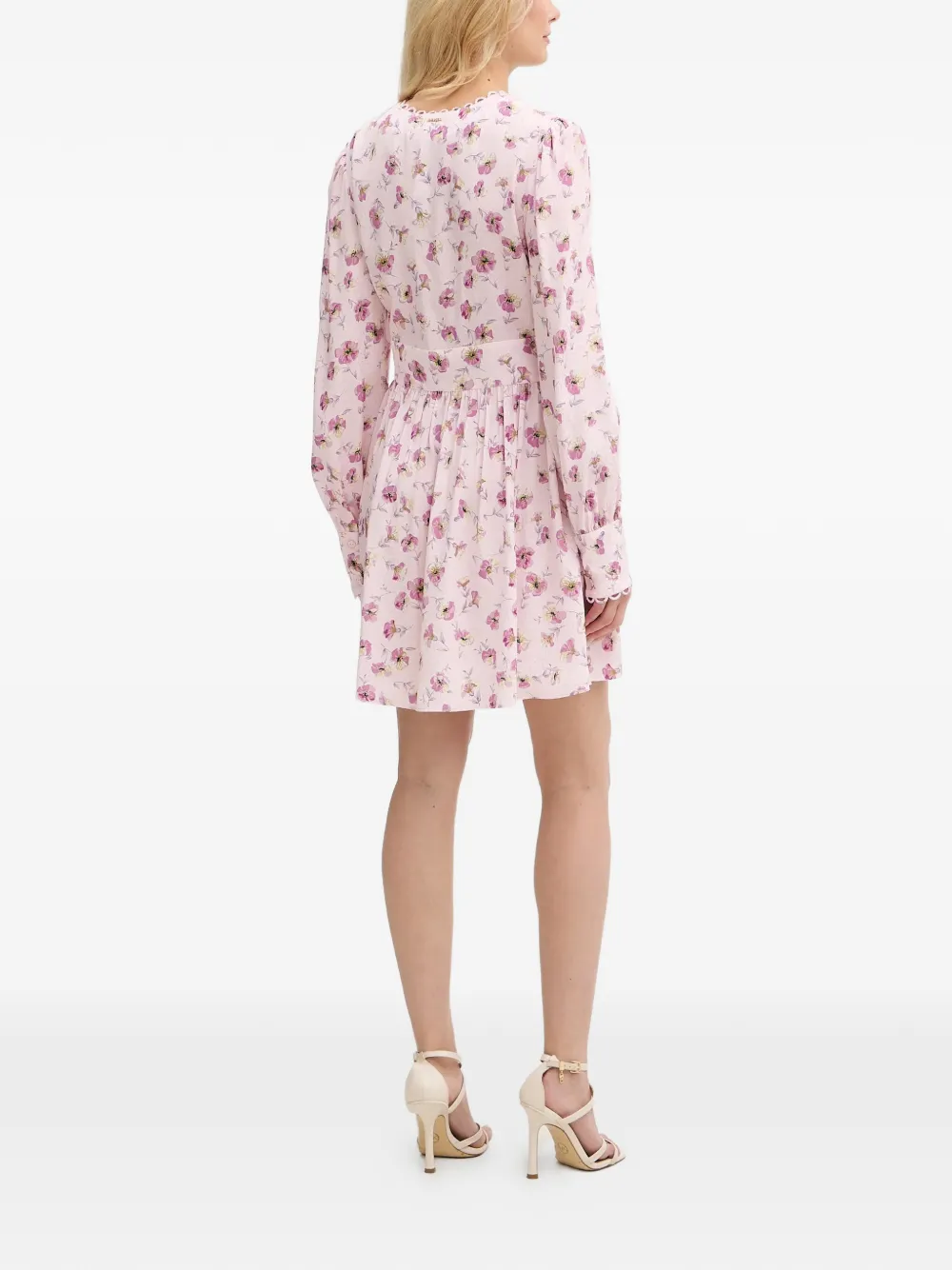 TWINSET Jurk met gewelfde afwerking en bloemenprint Roze