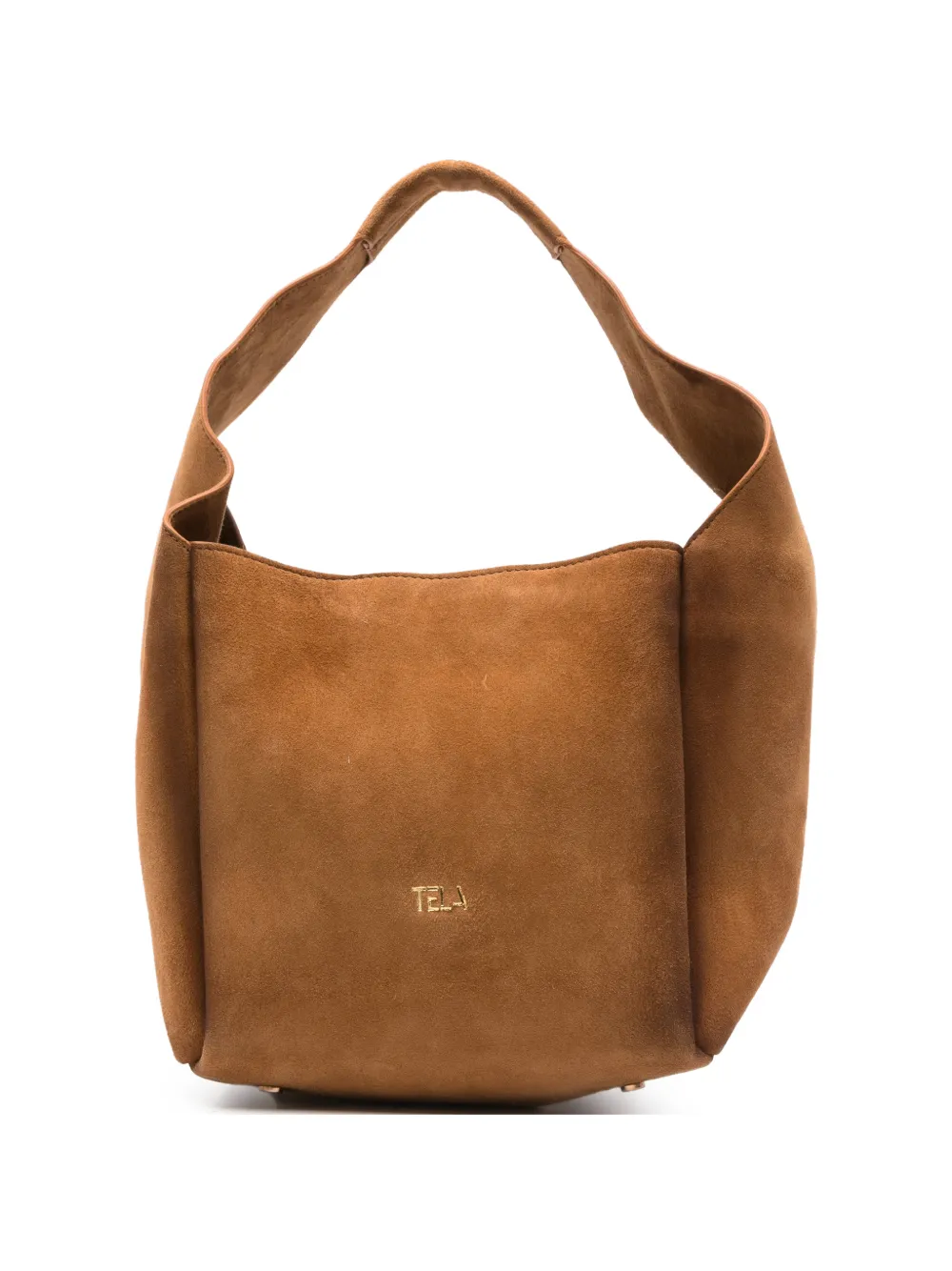 Tela logo-detail shoulder bag - Marrone