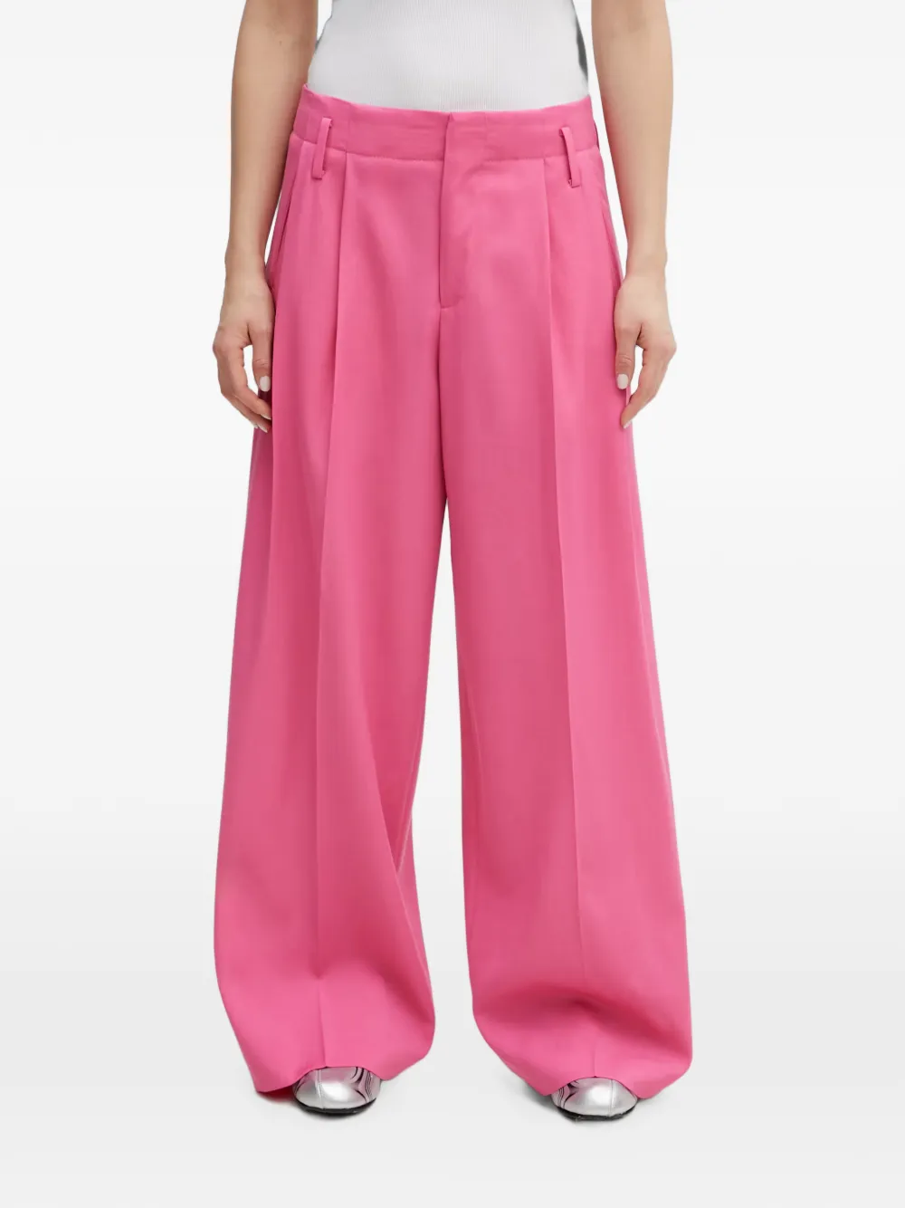 Kenzo pleated wide trousers - Pink