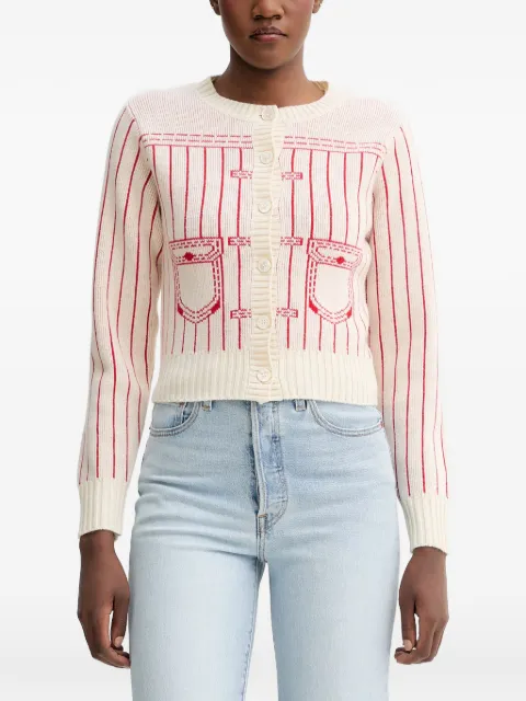 Kenzo Trompe l'œil striped buttoned cardigan