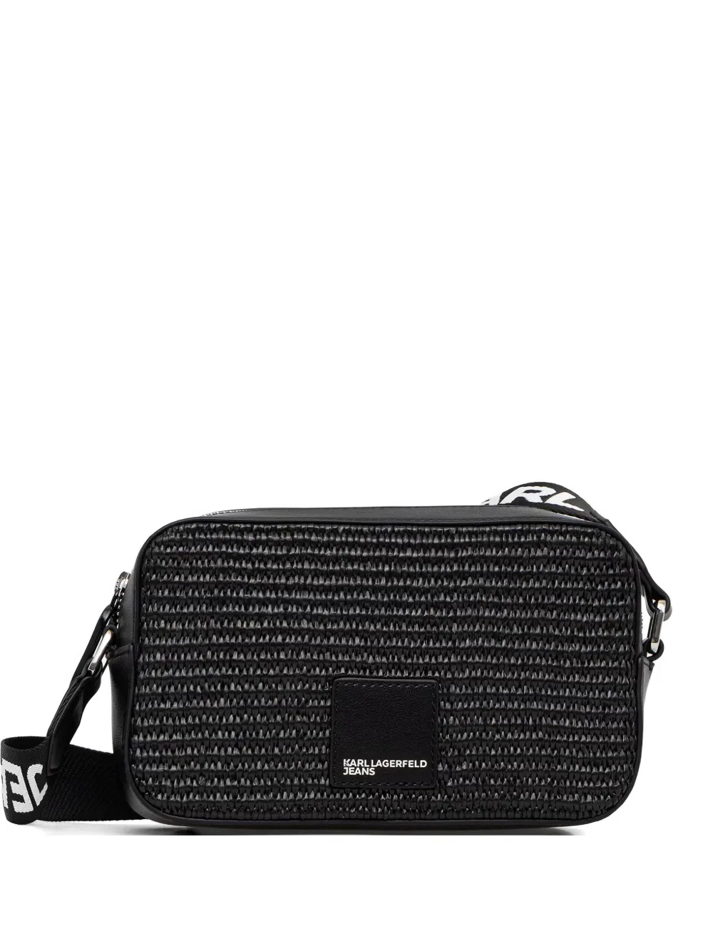 Karl Lagerfeld Jeans woven cross body bag - Nero