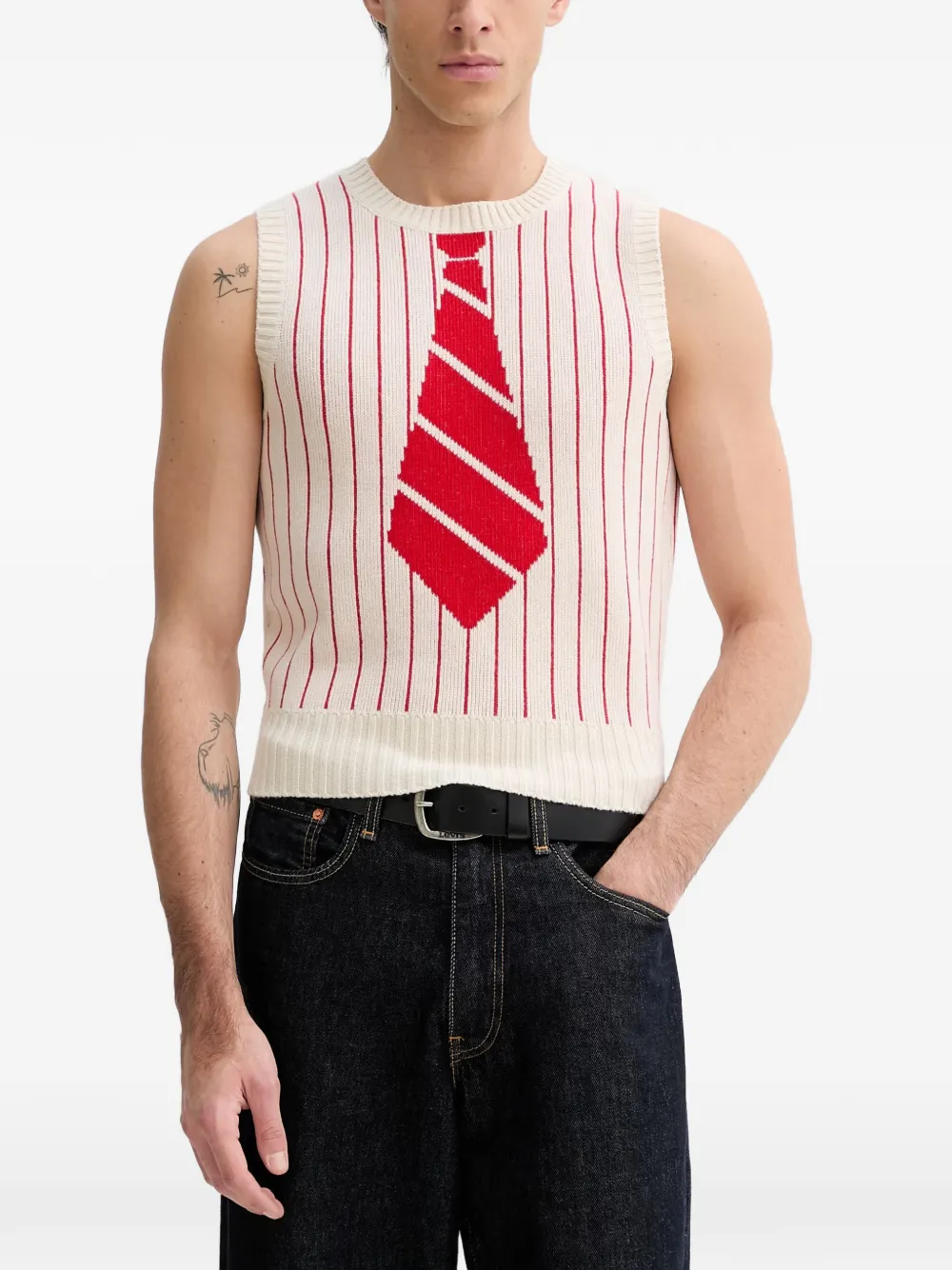 Kenzo Trompe L'œil sleeveless knitted vest - Toni neutri