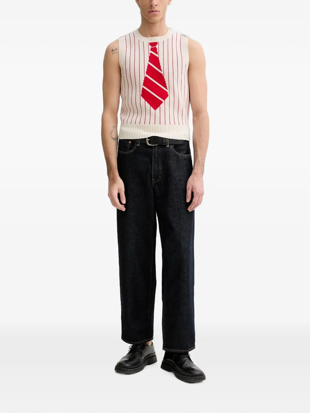 Kenzo Trompe L'œil sleeveless knitted vest Beige