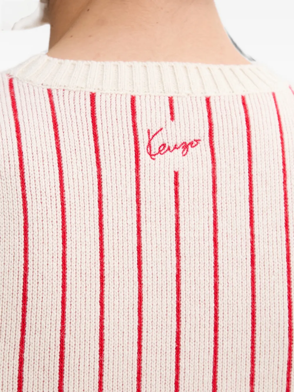 Kenzo Trompe L'œil sleeveless knitted vest Beige