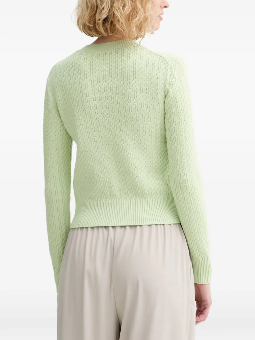 Kenzo Boke Flower kabelgebreid vest Groen