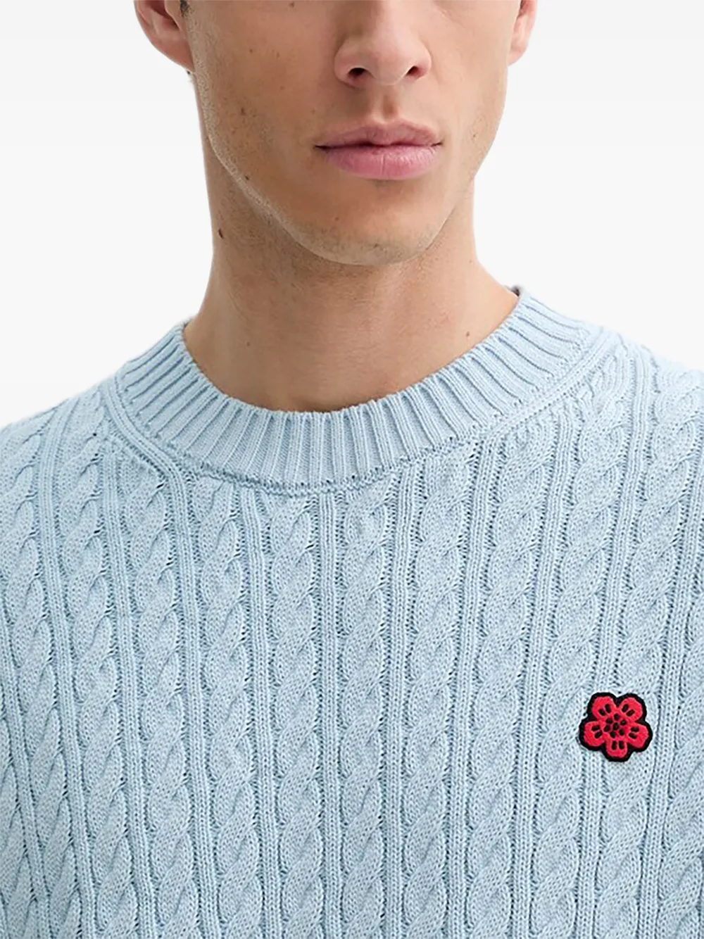 Kenzo Trui met bloemapplicatie Blauw