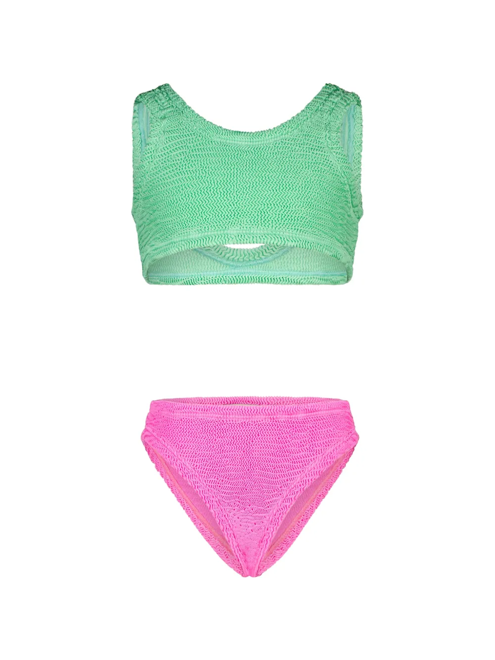 PARAMIDONNA Kids Katy two-tone bikini - Verde