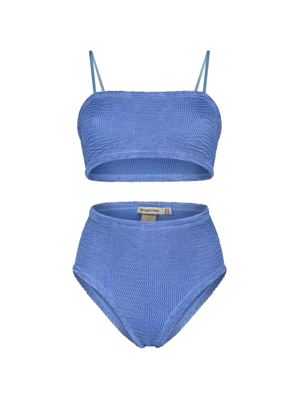PARAMIDONNA Costume da bagno Marie a vita alta - Blu