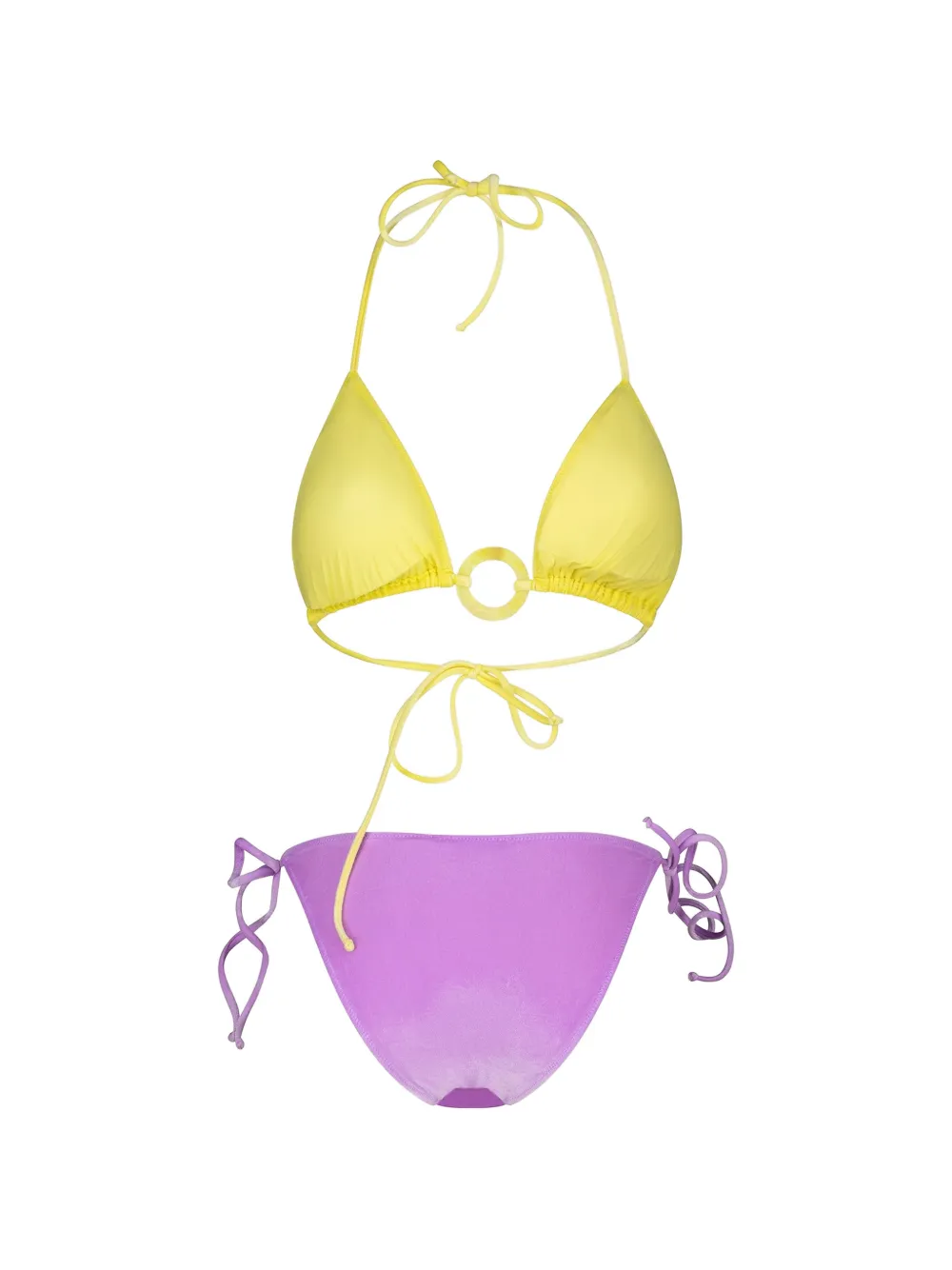  Paramidonna Kelly Velvet Two Piece Swimsuit - Yellow 