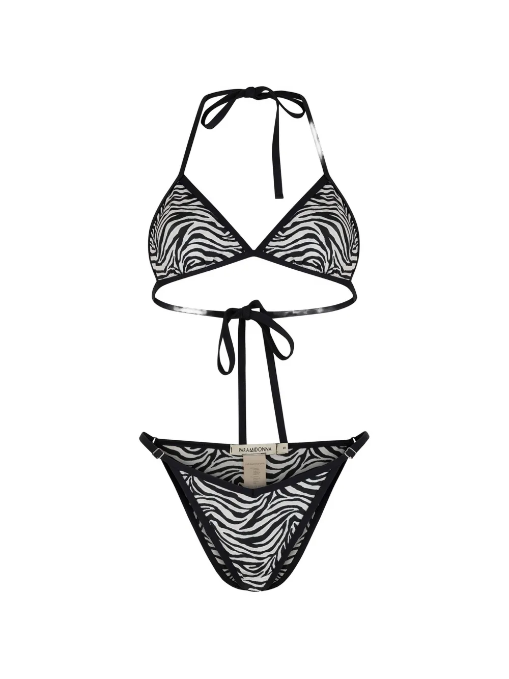PARAMIDONNA Lilia Bikini mit Zebra-Print - Schwarz
