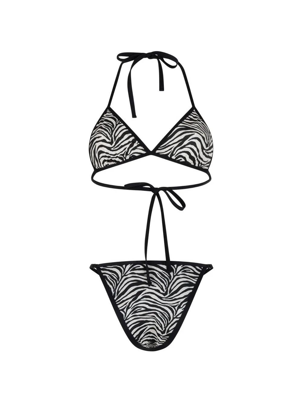  Paramidonna Lilia Zebra-print Bikini - Black 
