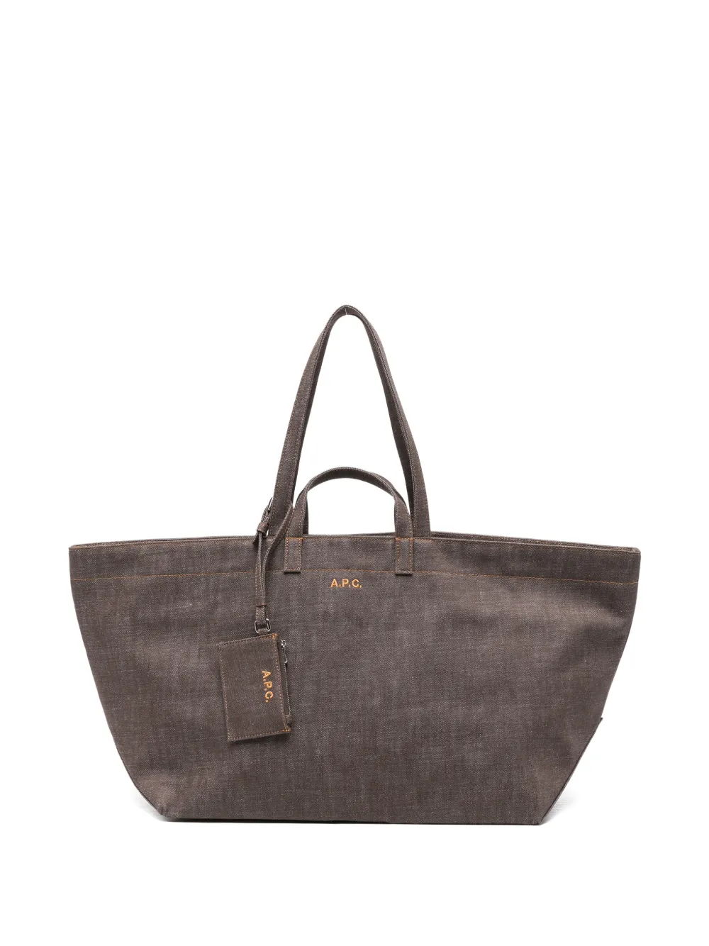 A.P.C. Drummer tote bag - Marrone