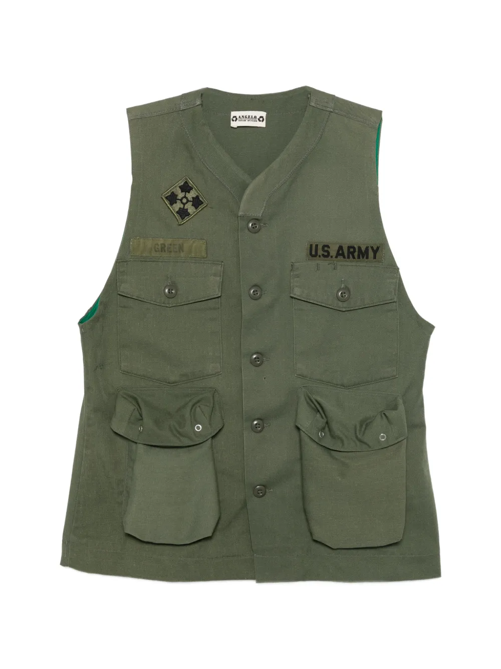 upcycled buttoned vest