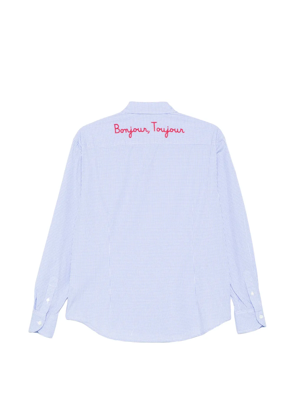 MC2 Saint Barth Meredith geruite blouse Blauw