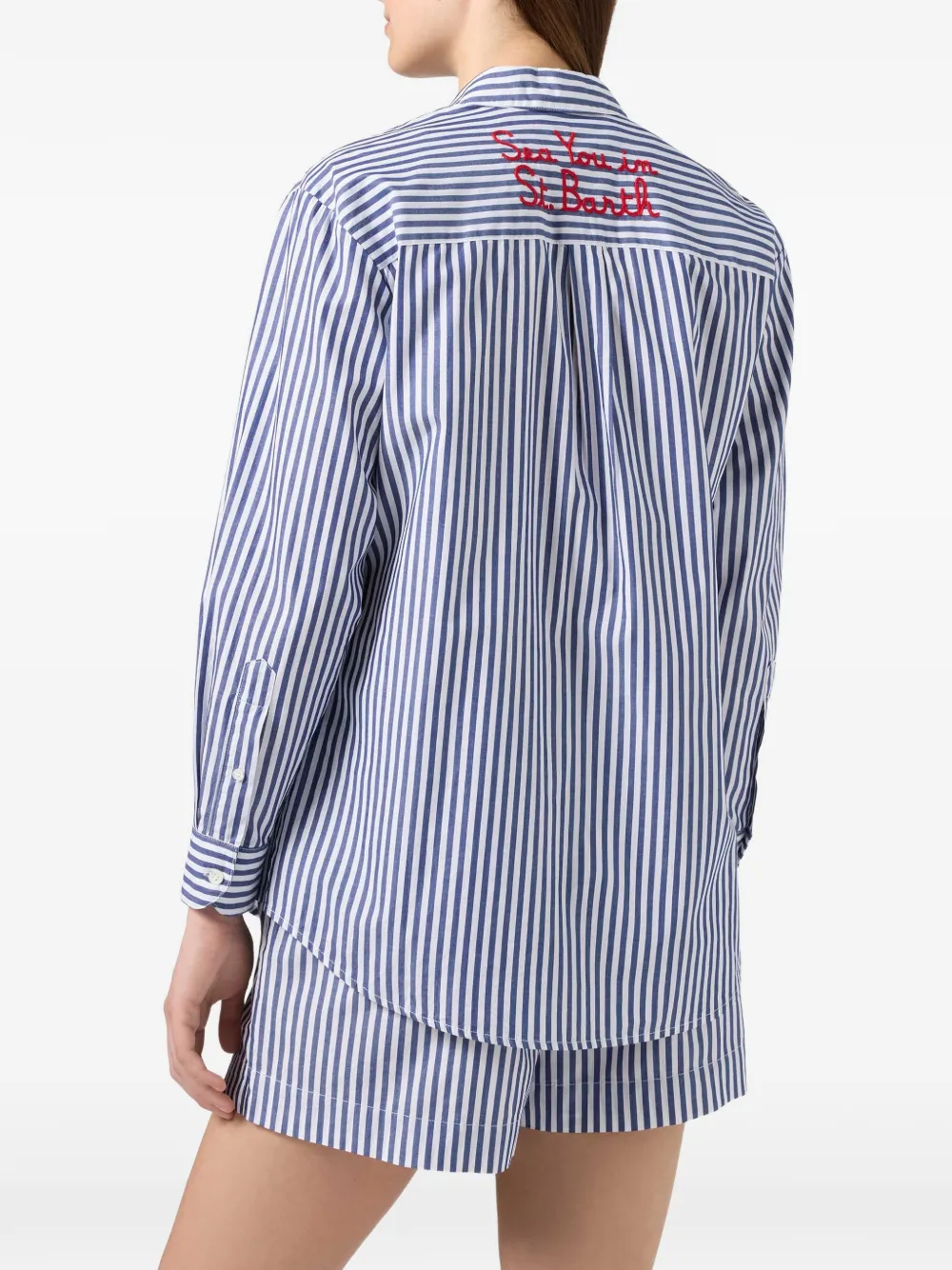 MC2 Saint Barth Brigitte gestreept shirt Blauw