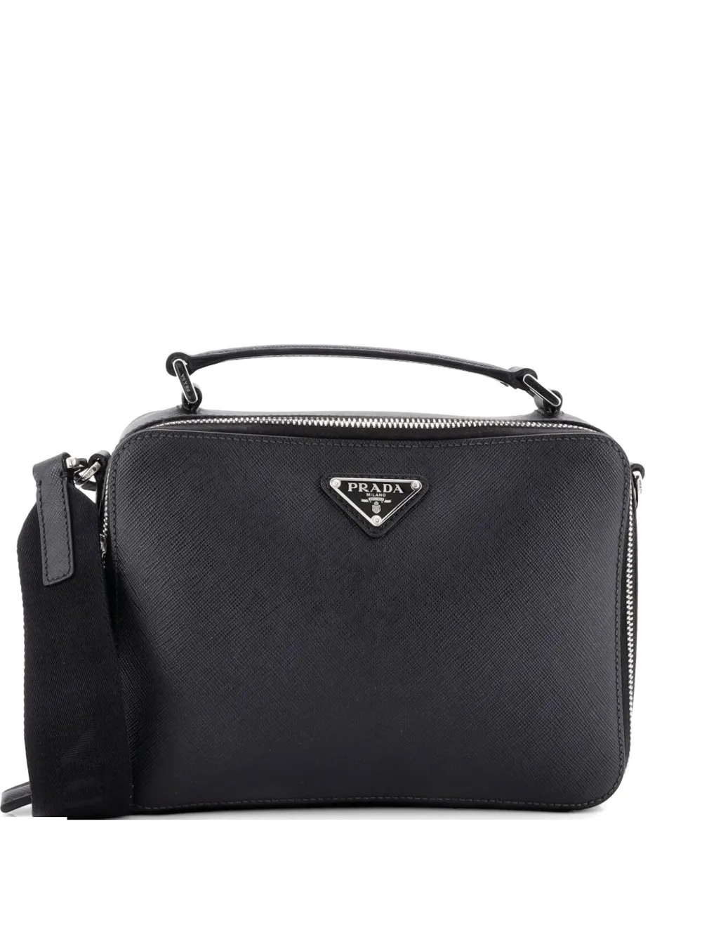 Prada Pre-Owned Brique Saffiano Leather Small crossbody bag - Black