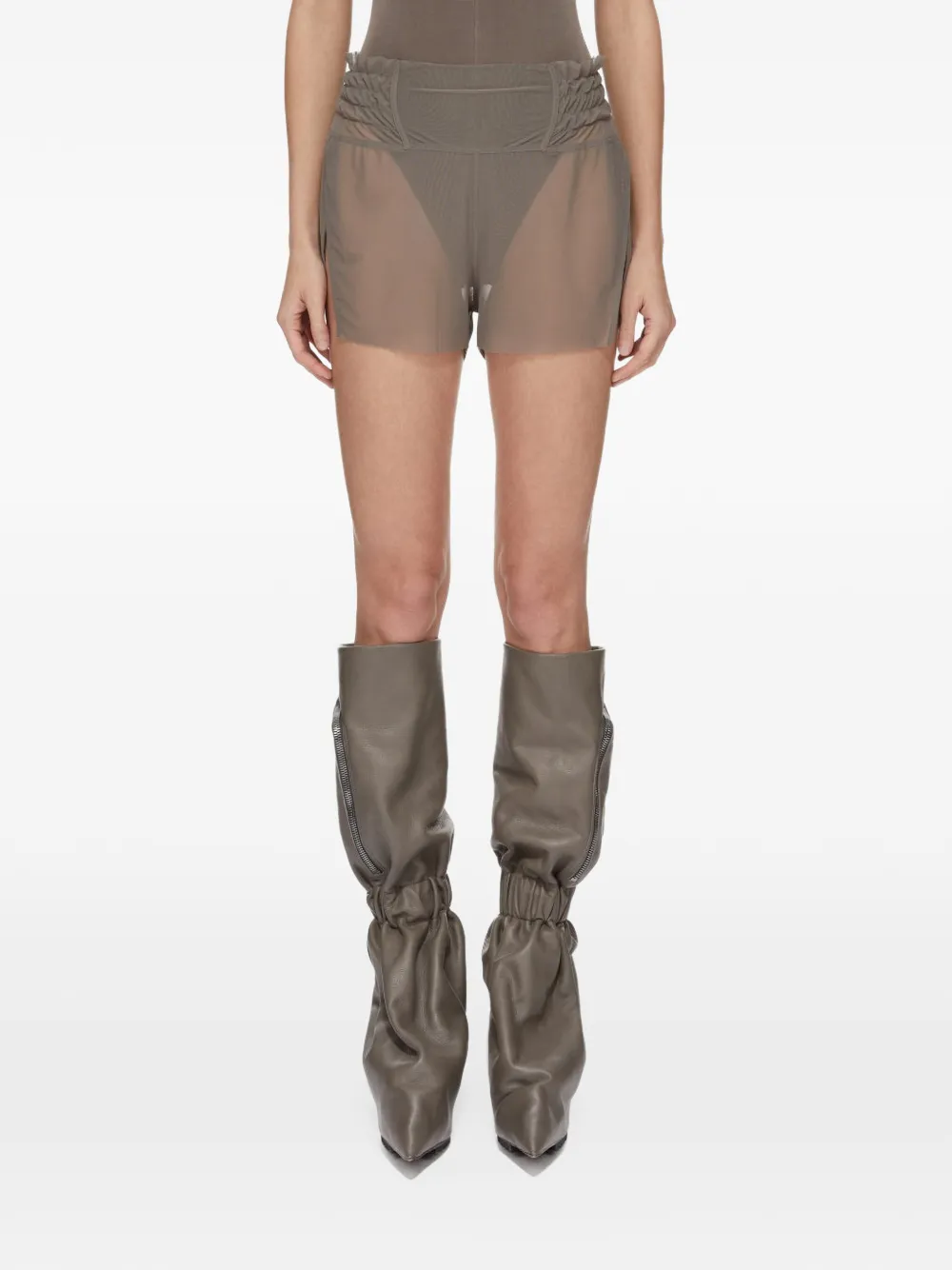 Rick Owens Shorts met gelaagd detail Bruin