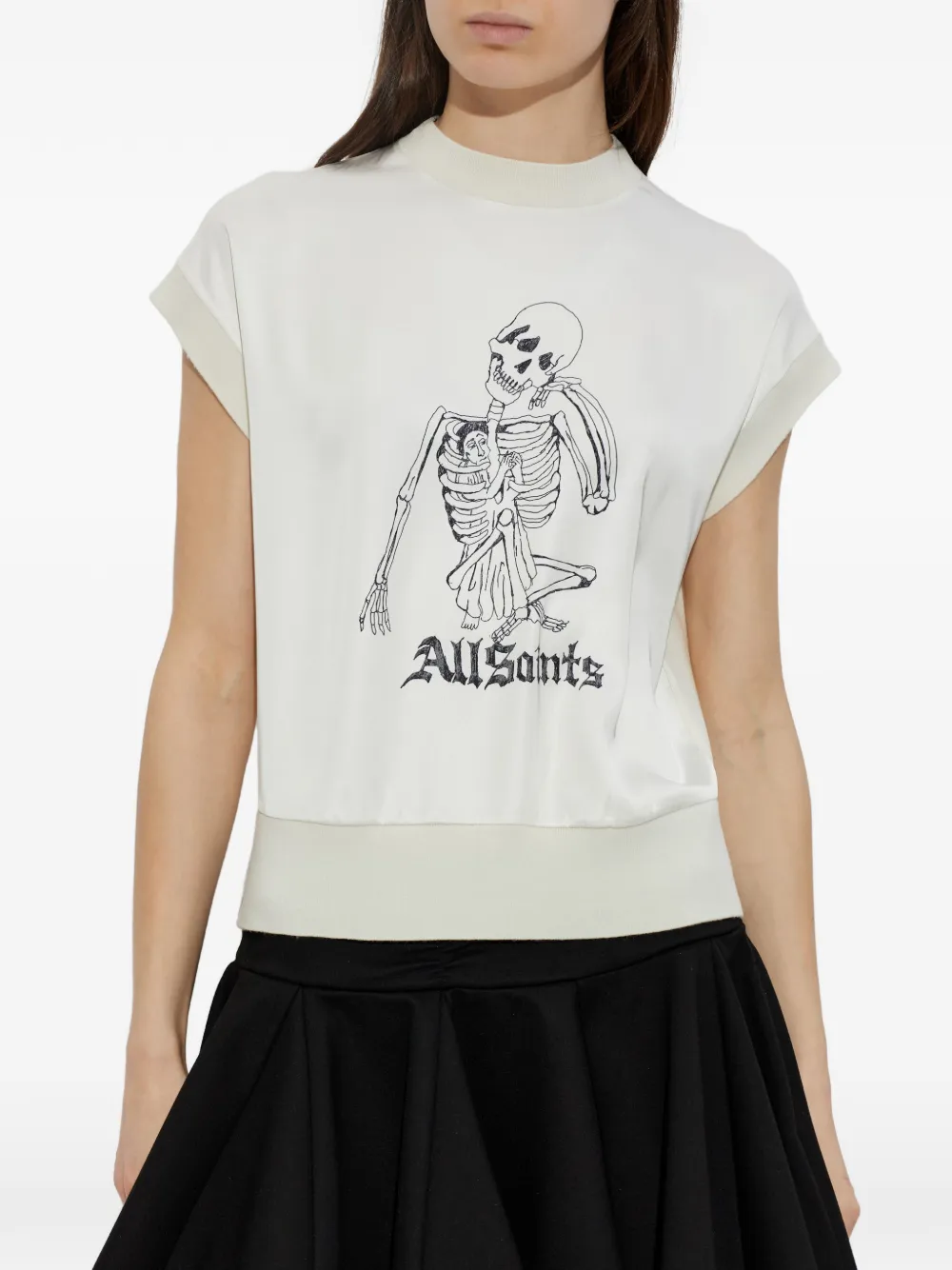 AllSaints Terra grafische prints T-shirt Beige
