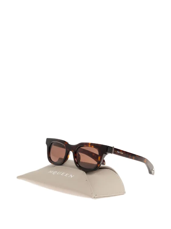 Alexander McQueen square-frame Sunglasses | Brown | FARFETCH JO display picture 1
