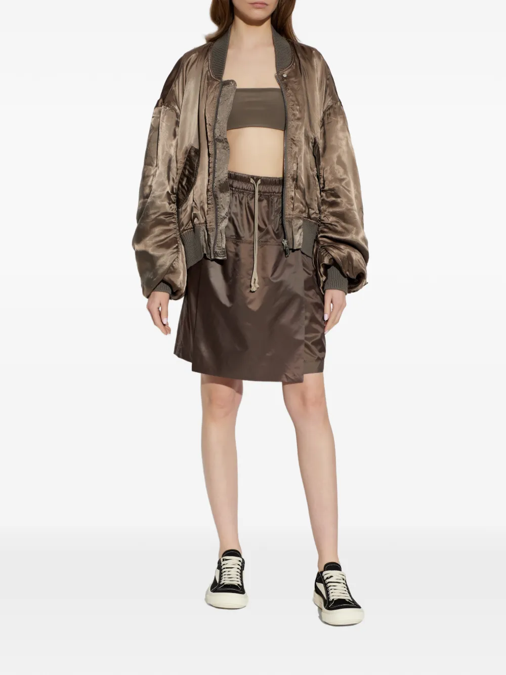 Rick Owens Ribgebreide top Bruin