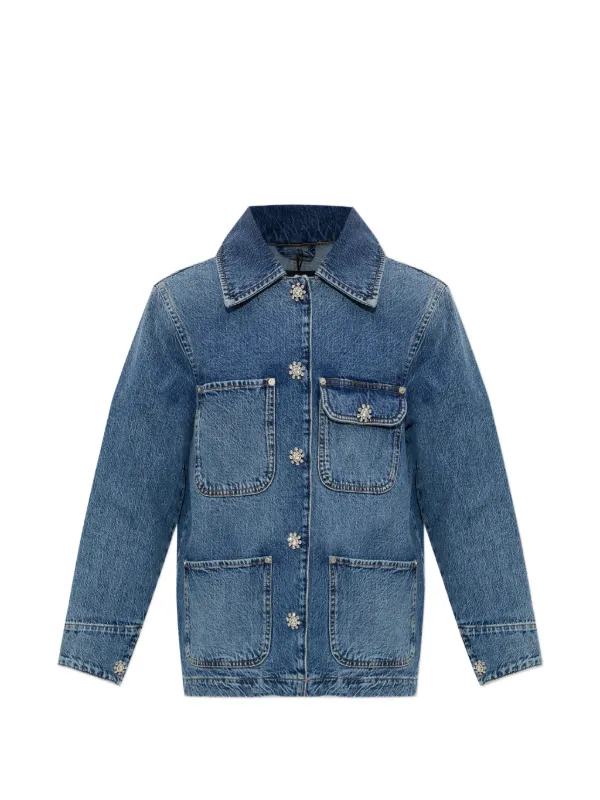 AllSaints Bex ビジュートリム デニムジャケット | ブルー | FARFETCH JP