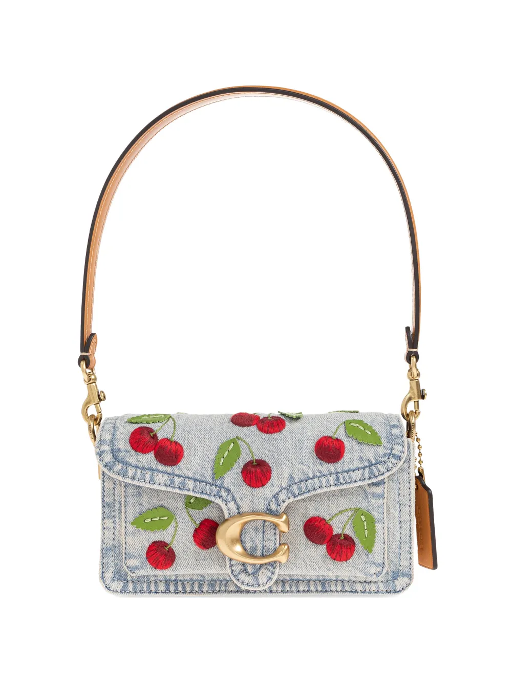 Coach cherry embroidered tote bag - Blu
