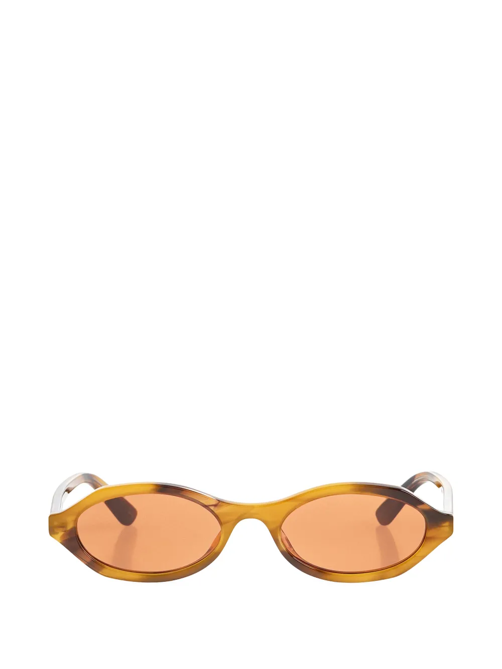 Alexander McQueen oval-frame sunglasses - Marrone