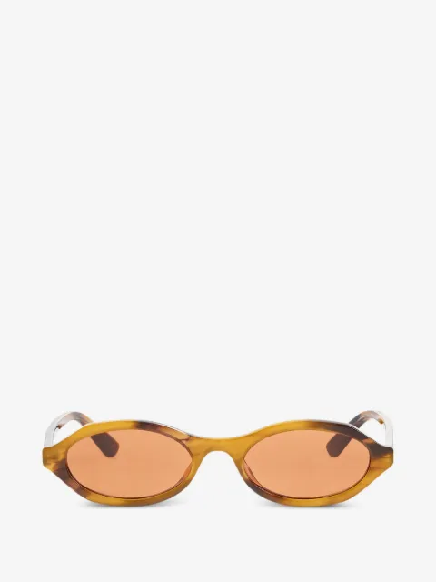 Alexander McQueen lentes de sol con armazón ovalada