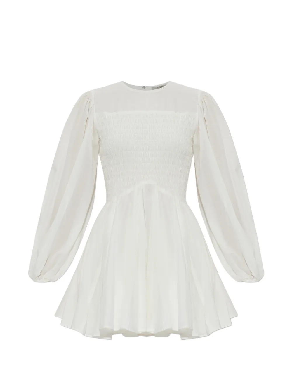 AllSaints Abito corto Chia con punto smock - Bianco