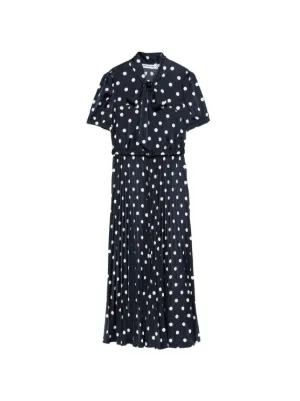 Alessandra Rich Polka dot-print Ruffled Dress | Blue | FARFETCH