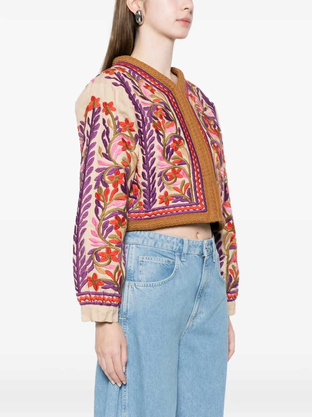  Antik Batik Suna Embroidered Jacket - Neutrals 