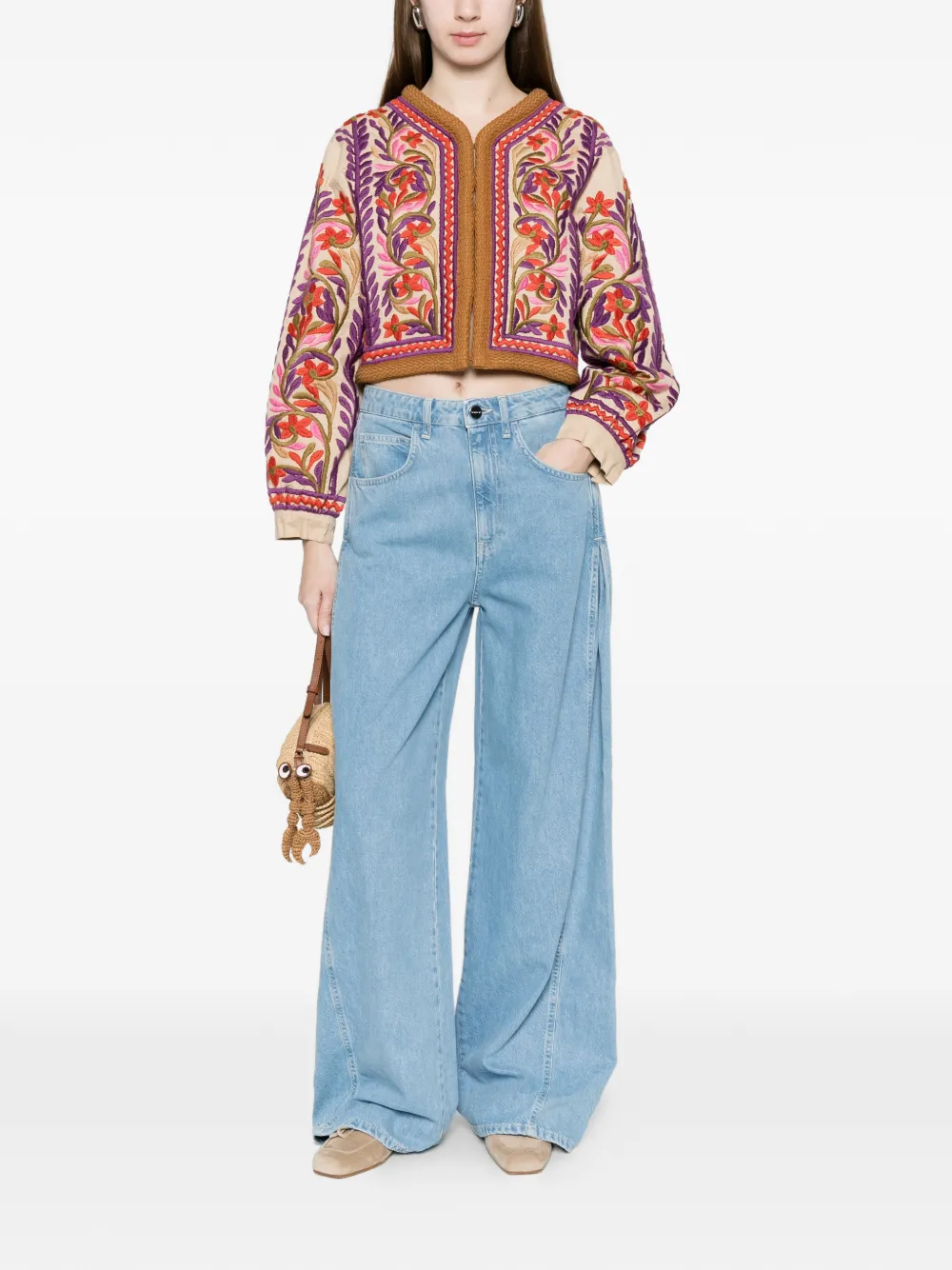  Antik Batik Suna Embroidered Jacket - Neutrals 