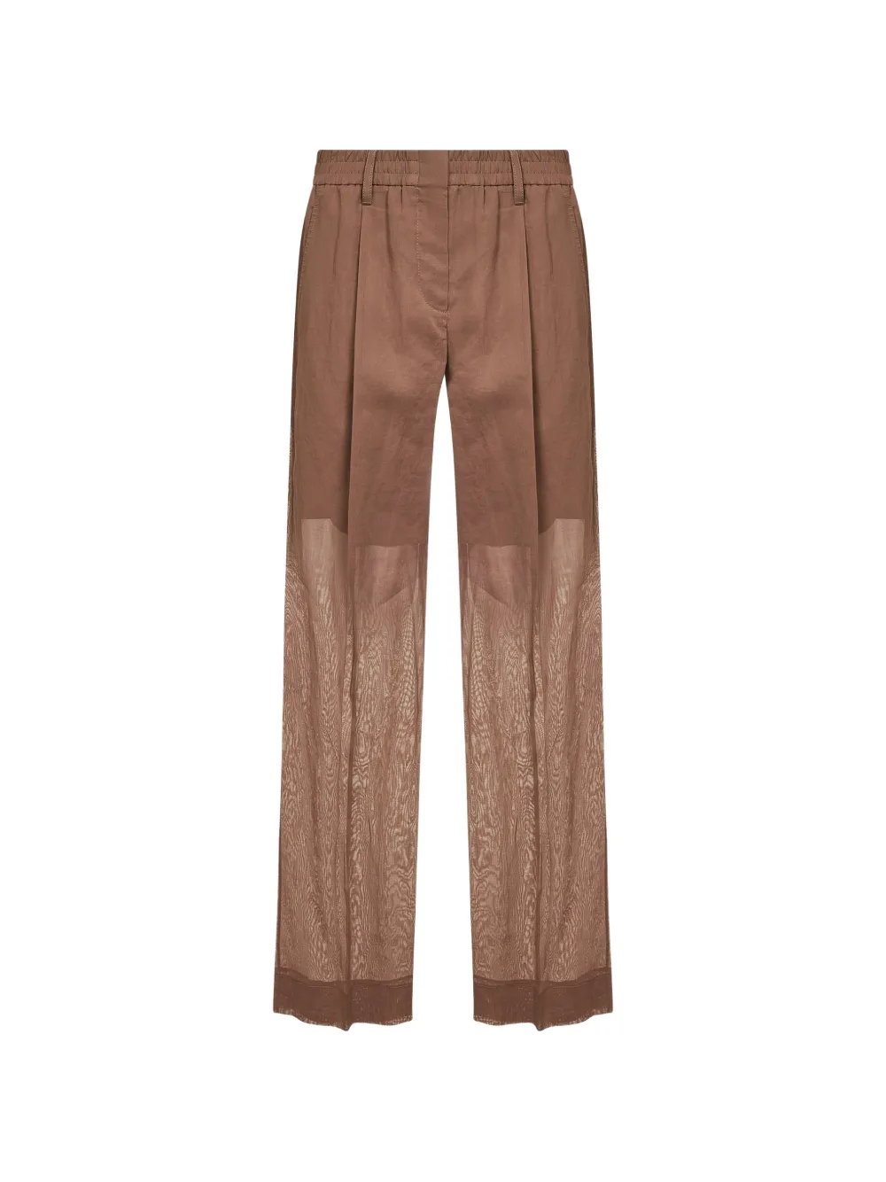 Brunello Cucinelli pleat wide trousers - Marrone