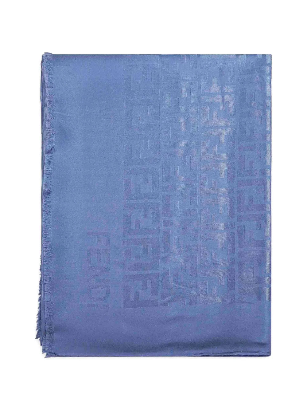 FENDI - FF Stole jacquard fringed-hem silk scarf - dames - zijde - Eén