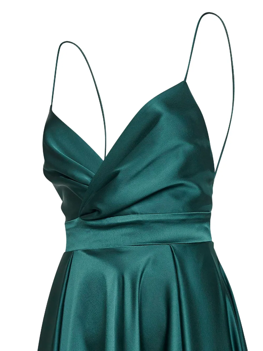 Blanca Vita Gedrapeerde jurk met open rug Groen