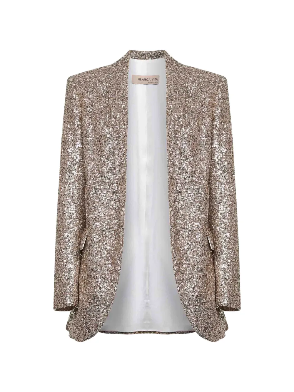 Blanca Vita sequin-embelished shawl-collar blazer - Oro