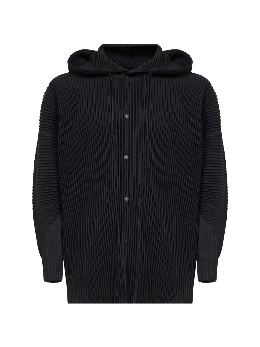 Homme Plissé Issey Miyake pleated-design hooded jacket - Nero
