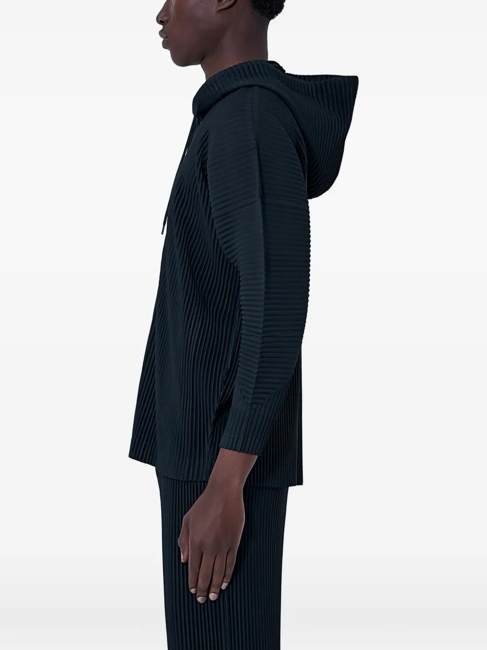 Homme Plissé Issey Miyake Geplooid jack met capuchon Zwart