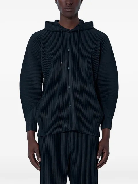 Homme Plissé Issey Miyake pleated-design hooded jacket